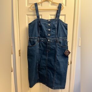 Ava & Viv Blue Denim Dress New 2x